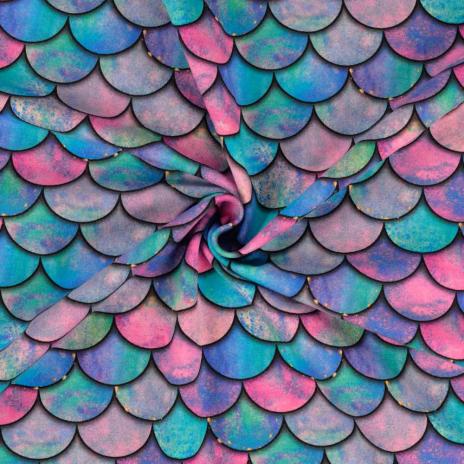 0,5 MTR. ♥ MeRMAiD FiN - CoLoRFuL - JERSEY ♥