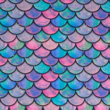 0,5 MTR. ♥ MeRMAiD FiN - CoLoRFuL - JERSEY ♥