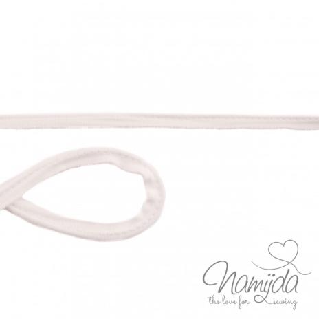 1 MTR. ♥ Jersey Paspelband Natur Weiss ♥ elastisch