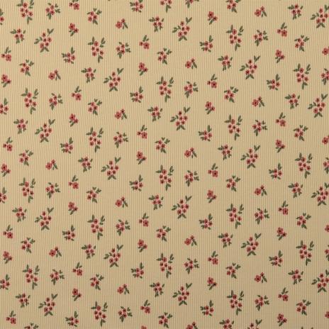 0,5 MTR. ♥ RIPPSTRICK JERSEY  BLÜTENPOESIE NATURAL  ♥