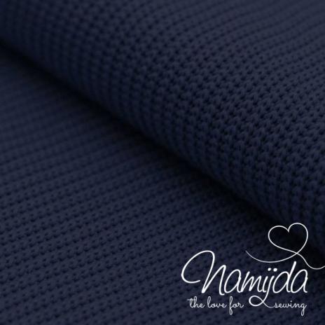 0,5 MTR.  BAUMWOLL GROBSTRICK NAVY - STRICKSTOFF