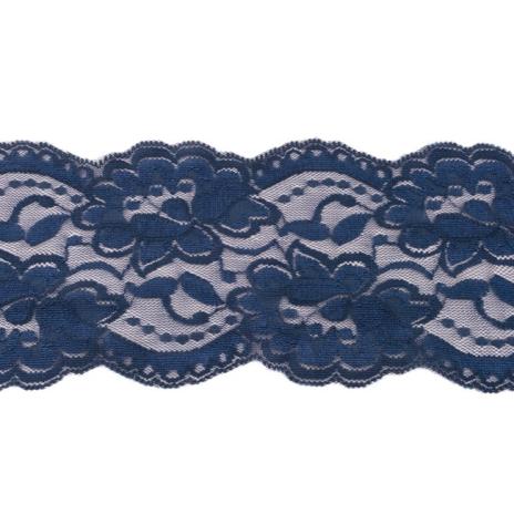 1 MTR. ♥XL Elastische Spitzeborte - NaVY - 9,5cm ♥
