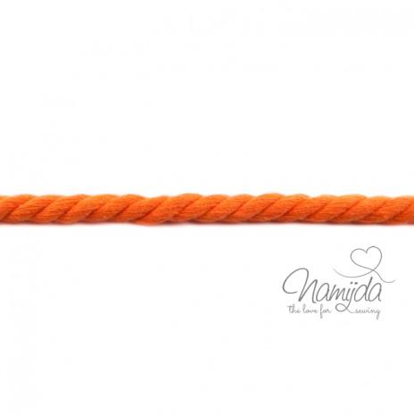 1 MTR. ♥ XXL Gedrehte Hoodie Kordel ORANGE  meliert - 12mm ♥