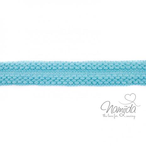 1 MTR. ♥ Einfassband Strick - Pastellblau  ♥
