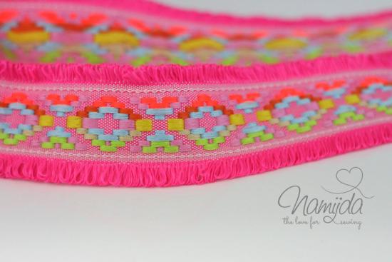 ♥1 Mtr. IBiZA Fransenband PiNK - 4,5cm ♥
