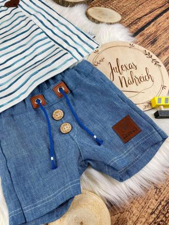 0,50 MTR. ♥ 100% LEINEN JEANS MELIERT ♥