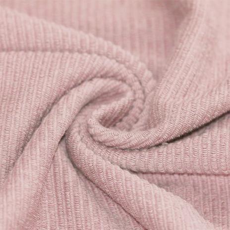 0,5 MTR.  ♥ RIPPSTRICK CRINGLE HELLROSE BAUMWOLLJERSEY ♥