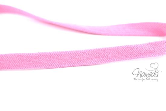 1 MTR. ♥ Kordel, Band - flach - Rosa - 1,5 cm♥