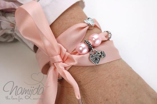 1 Stck. SATINBAND HELLES APRICOT - 110cm lang!