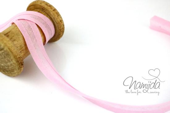 1 MTR. ♥ BAUMWOLL SCHRÄGBAND HELL RoSE - 20mm ♥