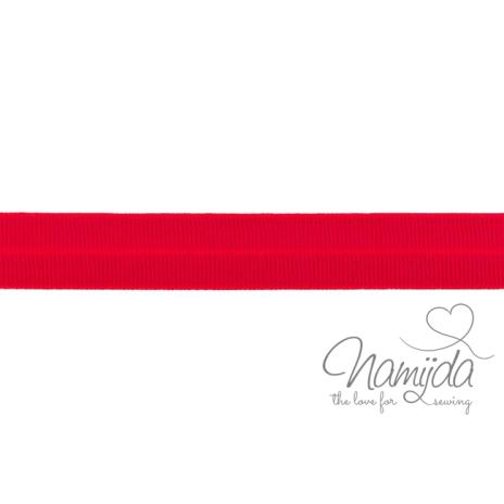 1 MTR. ♥ Elastisches Einfassband MATT - ROT - 20mm ♥