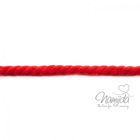 1 MTR. ♥ XXL Gedrehte Hoodie Kordel ROT meliert - 12mm ♥