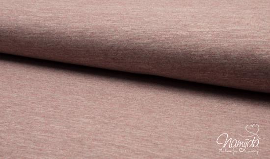0,5 MTR. KUSCHLIGER SWEAT - RoTBRauN - mehrfarbig Meliert