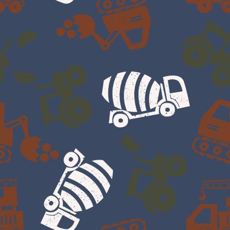 0,5 MTR. ♥  TEDDY MINI BAUSTELLE NAVY  ♥