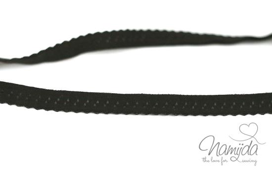 1 MTR. ♥ Elastisches Einfassband -  Schrägband - Schoko ♥