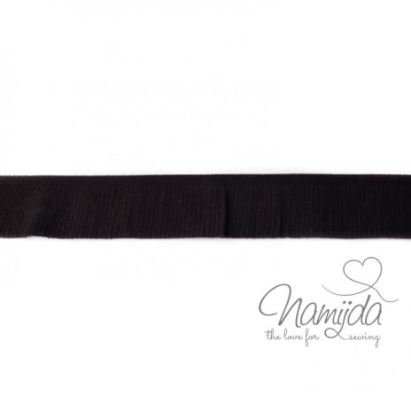 1Mtr. ♥ Kunstleder Fransenband Schwarz 3cm ♥