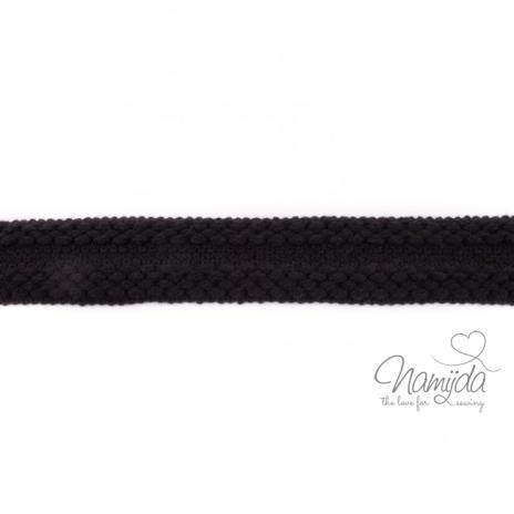 1 MTR. ♥ Einfassband Strick - schwarz ♥