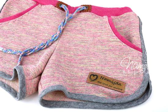 1 STÜCK KuNSTLEDER ÖSEN Patch PINK - 8mm - SILBER