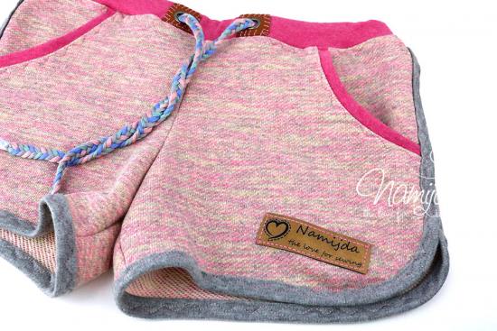 1 STÜCK KuNSTLEDER ÖSEN Patch BLUME PINK - 8mm - SILBER