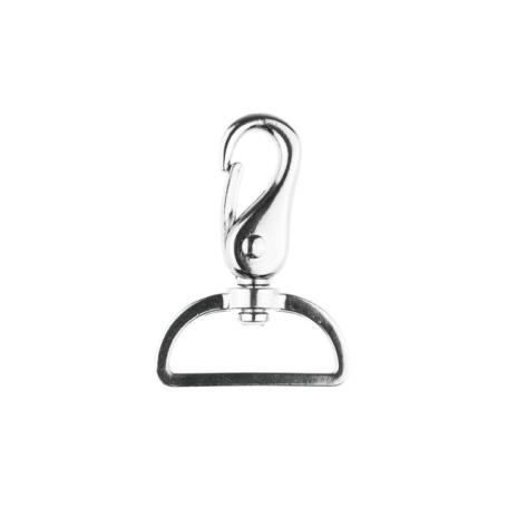 1 STüCK - TASCHENKARABINER - SILBER - 40MM