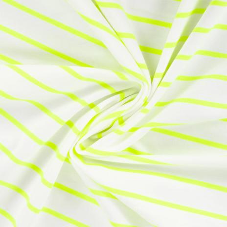 0,50 MTR. NEON STRIPES GELB - FRENCH TERRY