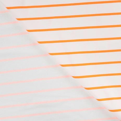 0,50 MTR. NEON STRIPES ORANGE - FRENCH TERRY
