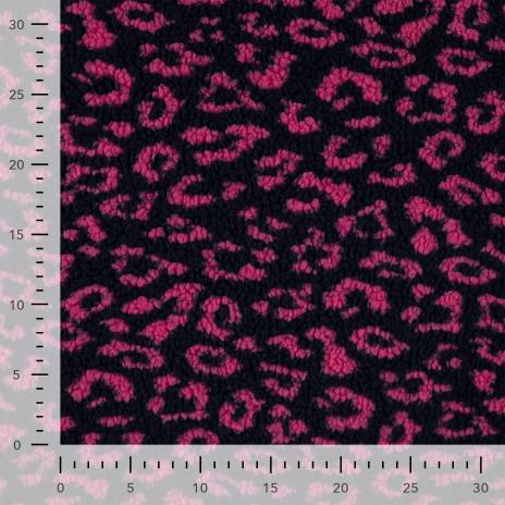 0,50 MTR. ♥ TEDDY JACQUARD LEO PINK  ♥