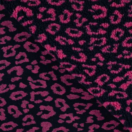 0,50 MTR. ♥ TEDDY JACQUARD LEO PINK  ♥