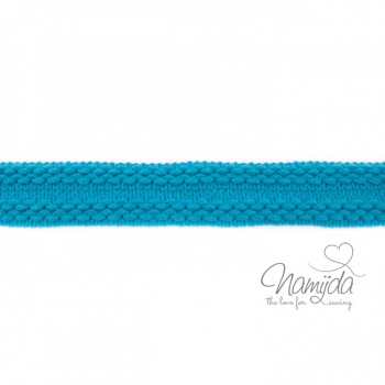 1 MTR. ♥ Einfassband Strick - Türkis ♥