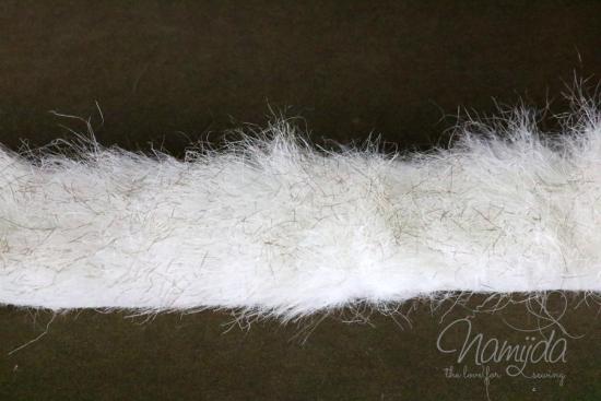 1 MTR. ♥ KUNST FeLLBORTE WeiSS Grau/Braun - 4cm ♥