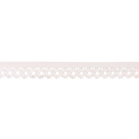 1 MTR. Elastische Spitze - Ziergummi - WeiSS - 20mm