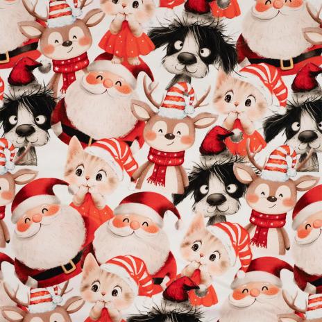 0,5 MTR. SANTAS XMAS PARTY - FRENCH TERRY