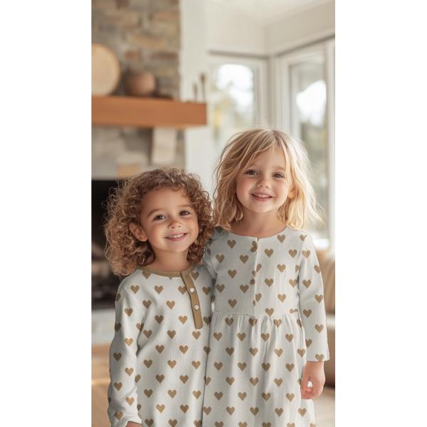 0,50 MTR.  ♥ WEICHER FEINSTRICK JACQUARD MIT LUREX HERZEN - NATURAL ♥