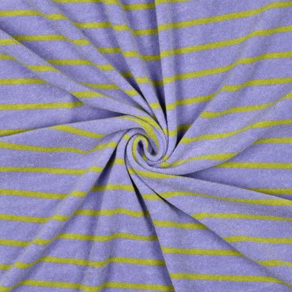 0,5 MTR. ♥ FROTTEE STREIFEN FLIEDER/LIME ♥