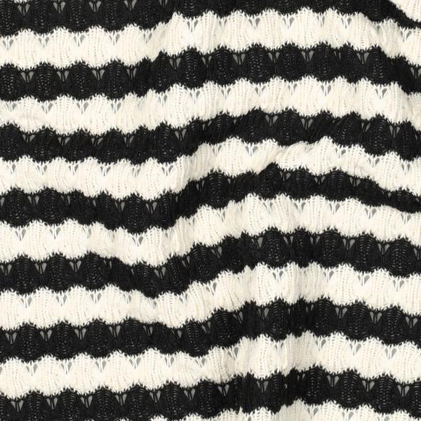 0,50 MTR.  ♥ STRICKSTOFF JACQUARD SCHWARZ/WEISS ♥