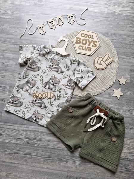 0,5 MTR. WAFFEL JERSEY 100% BAUMWOLLE - KHAKI LIGHT