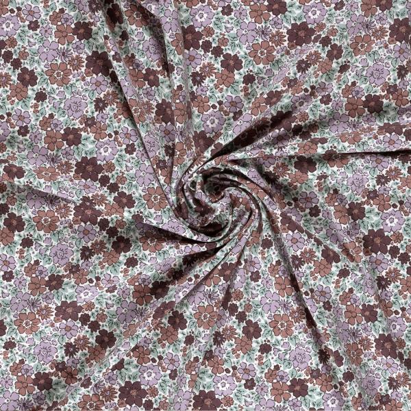 0,50 MTR. ♥ LAVENDEL FLOWER KISS JERSEY ♥