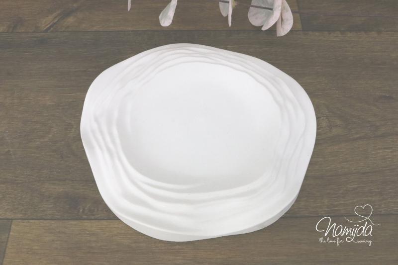 1 STÜCK ♥ GIESSFORM WELLEN SCHALE 19,5cm z.B. FÜR ETAGERE ♥