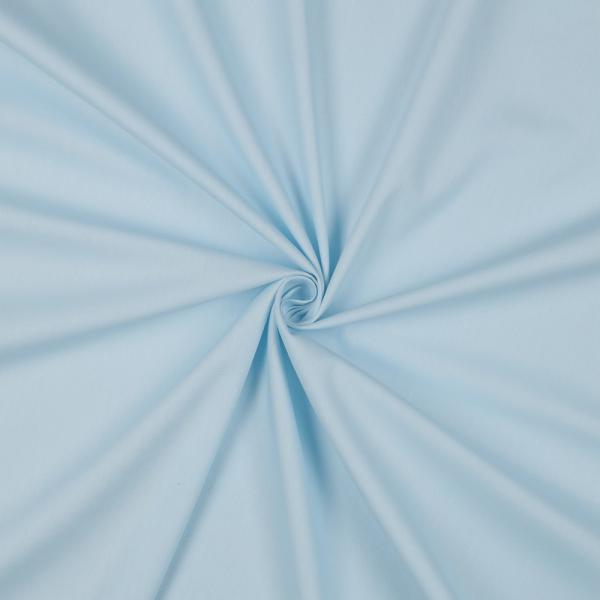 0,5 MTR.  BAUMWOLLE POPELINE HELLBLAU