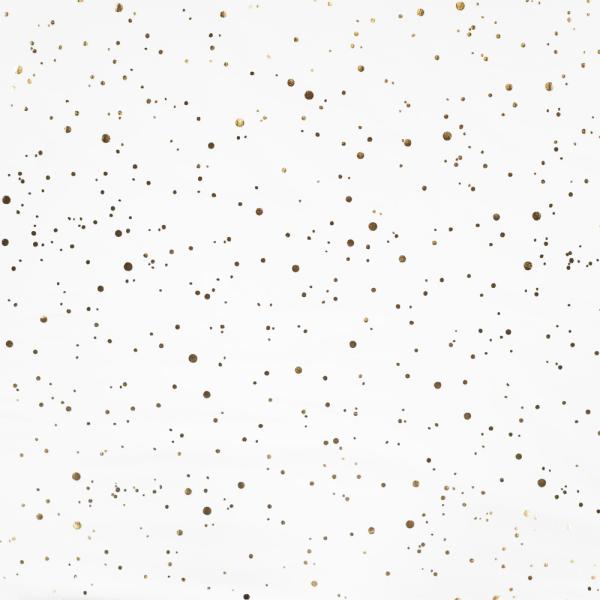 0,50 MTR. ♥ GOLDEN BLUSH WEISS FOIL JERSEY ♥