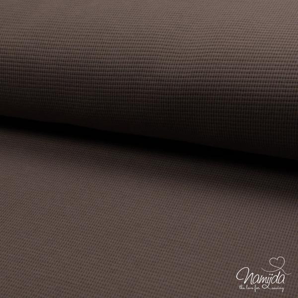 0,5 MTR. WAFFEL JERSEY 100% BAUMWOLLE - DuSTY BRAUN