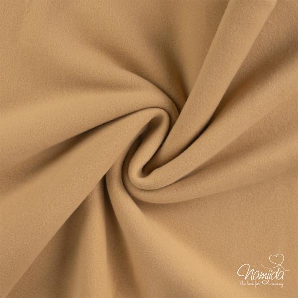 0,5 MTR. ♥ Doubelface Baumwollfleece HELLES CURRY - 100% Baumwolle ♥