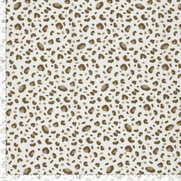 0,5 MTR. ♥ MuSSELIN LEO NATURAL BRAUN ♥