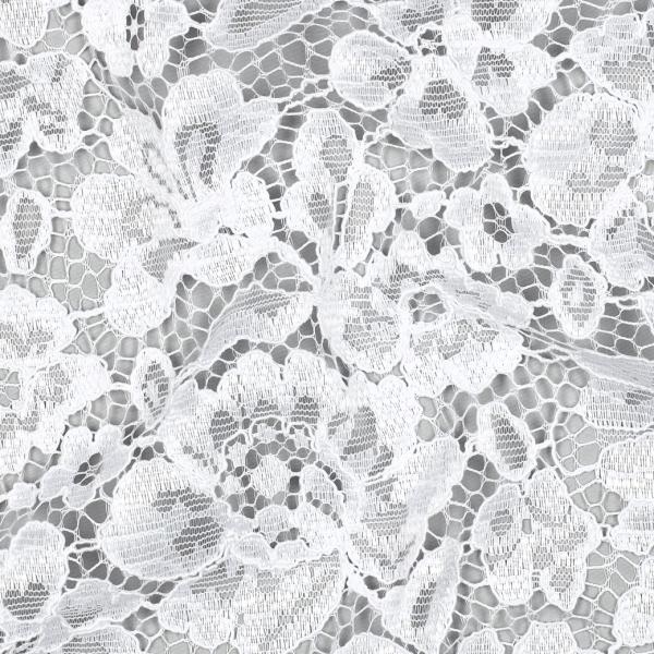 0,5 MTR. ♥  Spitze BLUMEN - WEISS - Spitzenstoff ♥