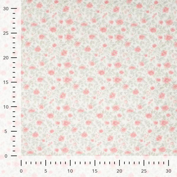0,5 MTR.  ♥ RIPPSTRICK JERSEY PASTELL FLOWERS  ♥