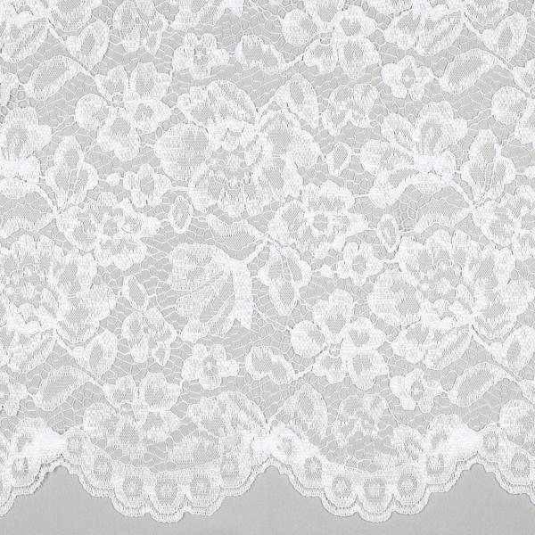 0,5 MTR. ♥  Spitze BLUMEN - WEISS - Spitzenstoff ♥