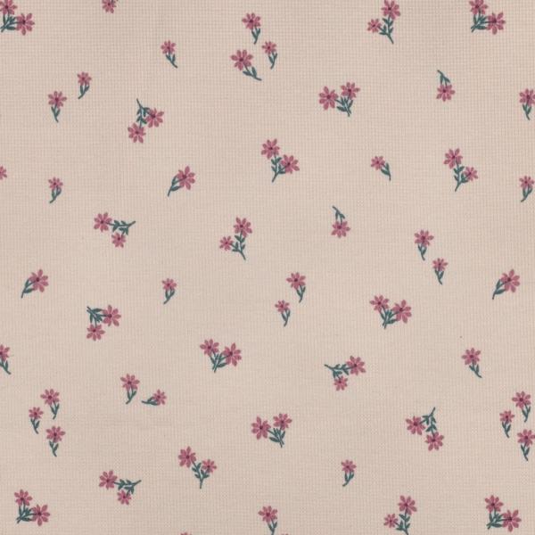 0,5 MTR. ♥ WAFFEL STRICKJERSEY - SWEET BLOSSOM ROSE ♥