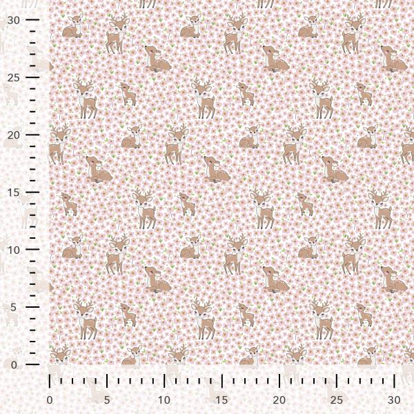 0,50 MTR. ♥ LOVELY DEERS PUDER JERSEY ♥