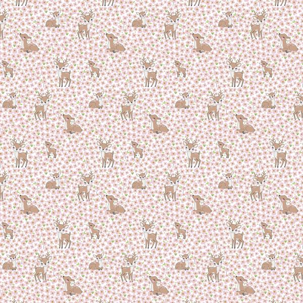 0,50 MTR. ♥ LOVELY DEERS PUDER JERSEY ♥