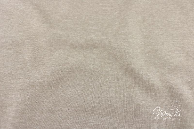 0,5 MTR. KuSCHLIG WEICHER BAUMWOLL SWEAT - TAUPE MELANGE